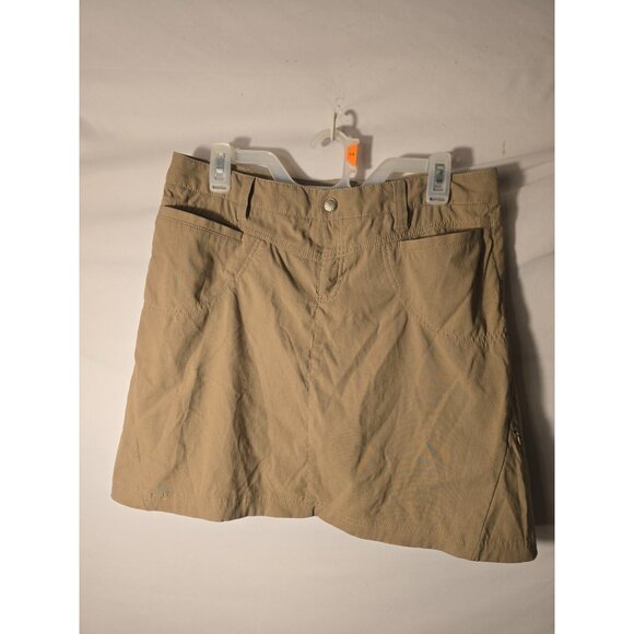 Athleta Cargo Skirt Tan Khaki Stretch Womens Size Medium M Mini Short - Picture 1 of 2